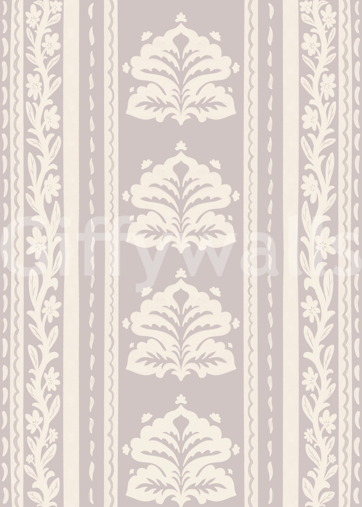 Vintage Chinoiserie Stripe Wallpaper⁠
