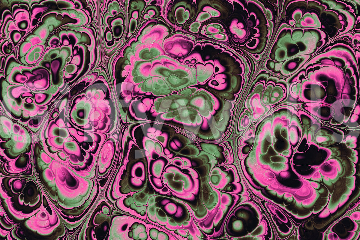 Pink Green Marble Abstract Fantasy Texture Wall Mural
