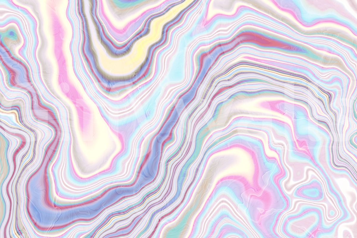 Holographic Marble Wave Texture Wall Mural