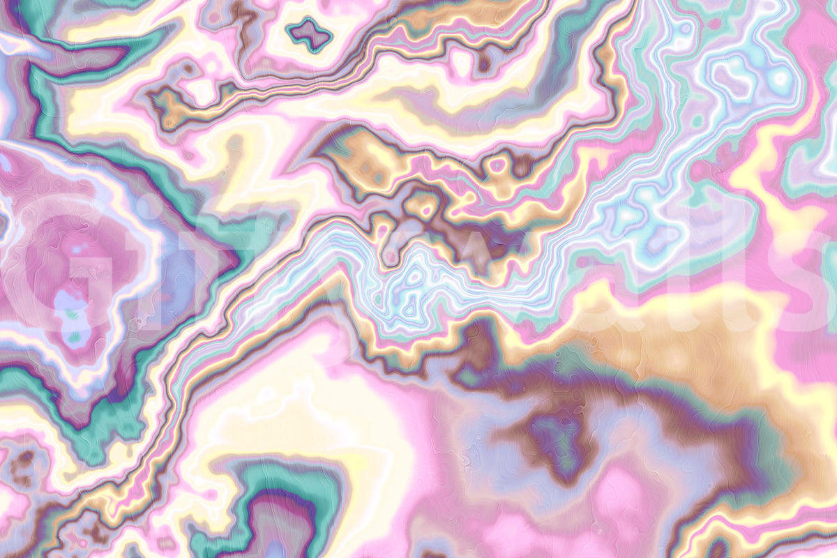Liquid Dreamscape Curves Marble Wall Mural