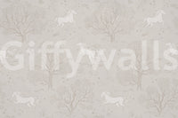 Magical Unicorn Dreamland – Cloudy Grey Wall Mural Wall Mural