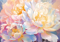 Ethereal Pastel Peony Bloom Wall Mural
