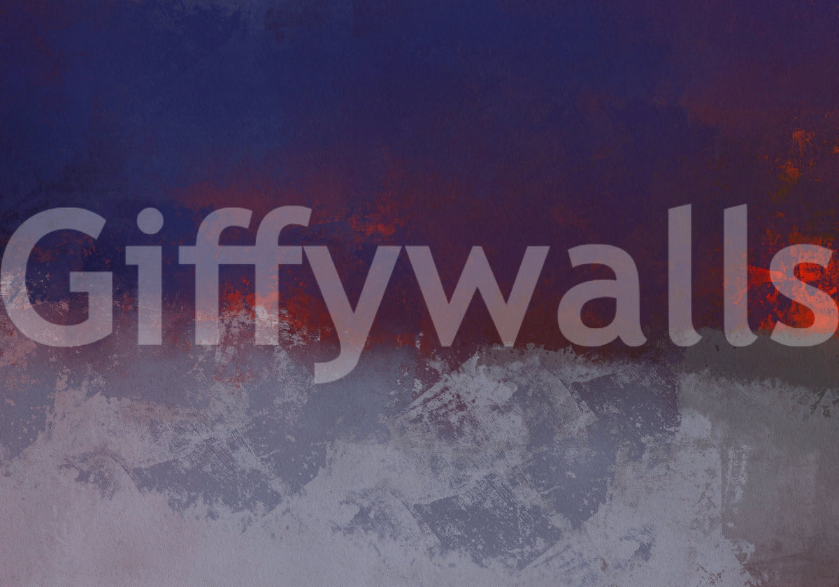 Textured Indigo and Ember Mural Wall Mural