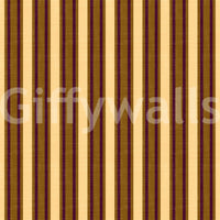 Ivy League Faux Linen Vertical Stripes - Butter Mustard And Burgundy Wallpaper⁠