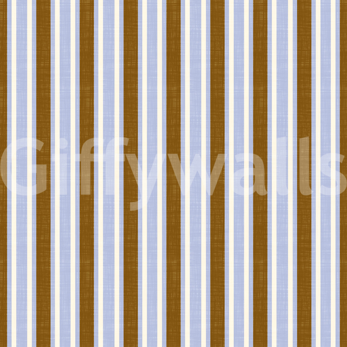 Ivy League Faux Linen Vertical Stripes - Lilac Mustard And Cream Wallpaper⁠