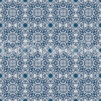 Midnight Moroccan Tile Pattern Wallpaper⁠