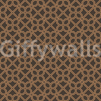 Geometric Lattice Bronze and Charcoal Wallpaper⁠