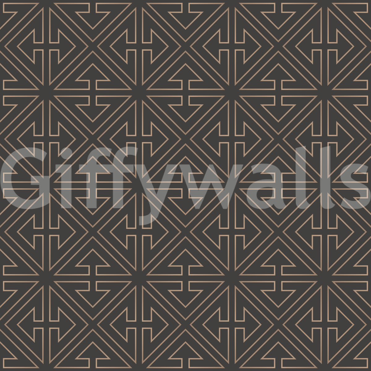 Symmetrical Copper Line Pattern Wallpaper⁠