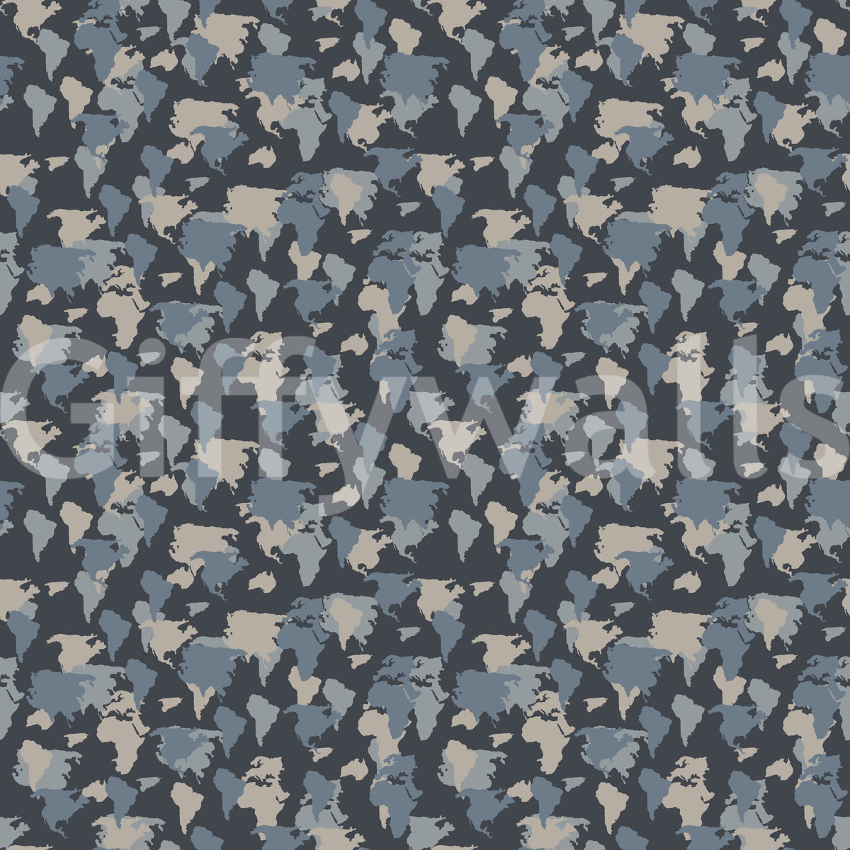 Modern Geographic Tonal Motif Wallpaper⁠