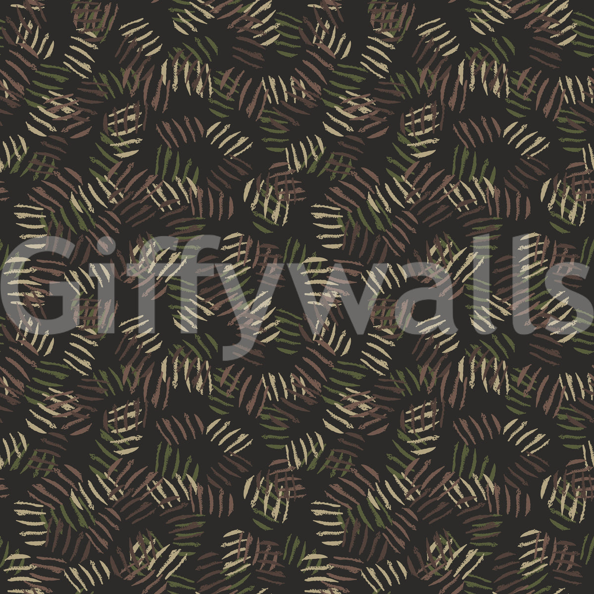 Forest Floor Rhythmic Leaf Print Wallpaper⁠
