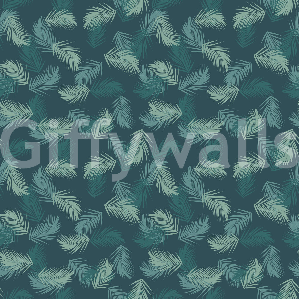 Minimalist Sage Palm Leaf Weave Wallpaper⁠