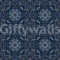 Midnight Cross Stitch Geometric Wallpaper⁠