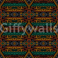 Tribal Geometric Pattern Mural Wallpaper⁠