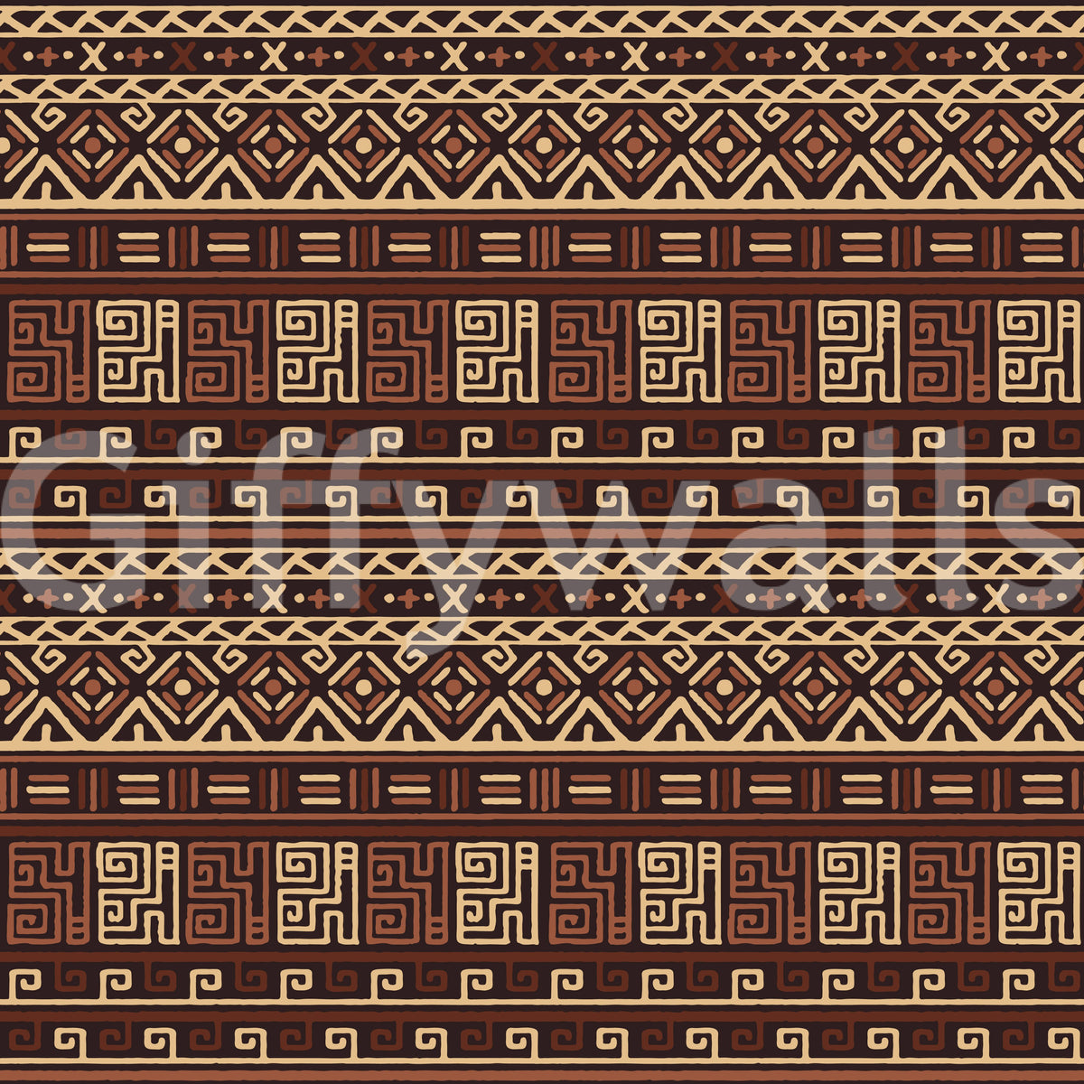 Earth Tone Tribal Stripe Wallpaper⁠