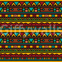 Tribal Folk Geometric Pattern Wallpaper⁠