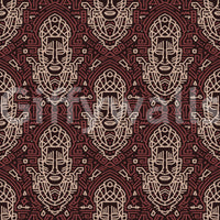 Tribal Mask Geometric Pattern Wallpaper⁠
