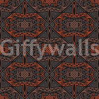 Abstract Charcoal and Terracotta Lines Wallpaper⁠