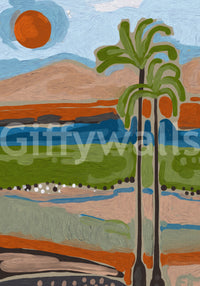 Sunlit Tropical Grove Mural Wall Mural