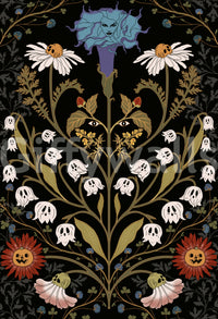 Spectral Bloom and Ghostly Foliage Wallpaper⁠