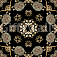 Midnight Meadow Radial Flora Wallpaper⁠