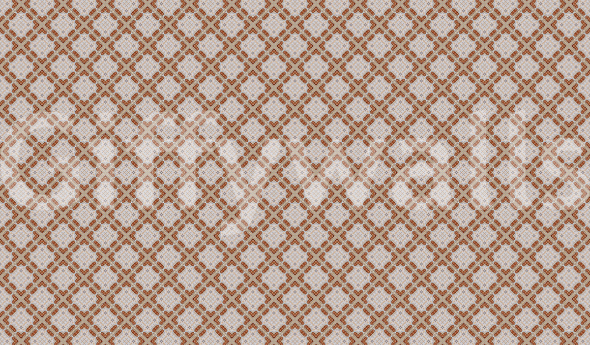 Minimalist Terracotta Geometric Grid Wallpaper⁠