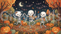Autumn Night Forest Celebration Wall Mural