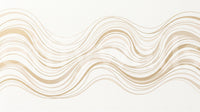 Cream and Beige Fluid Wave Lines Wall Mural