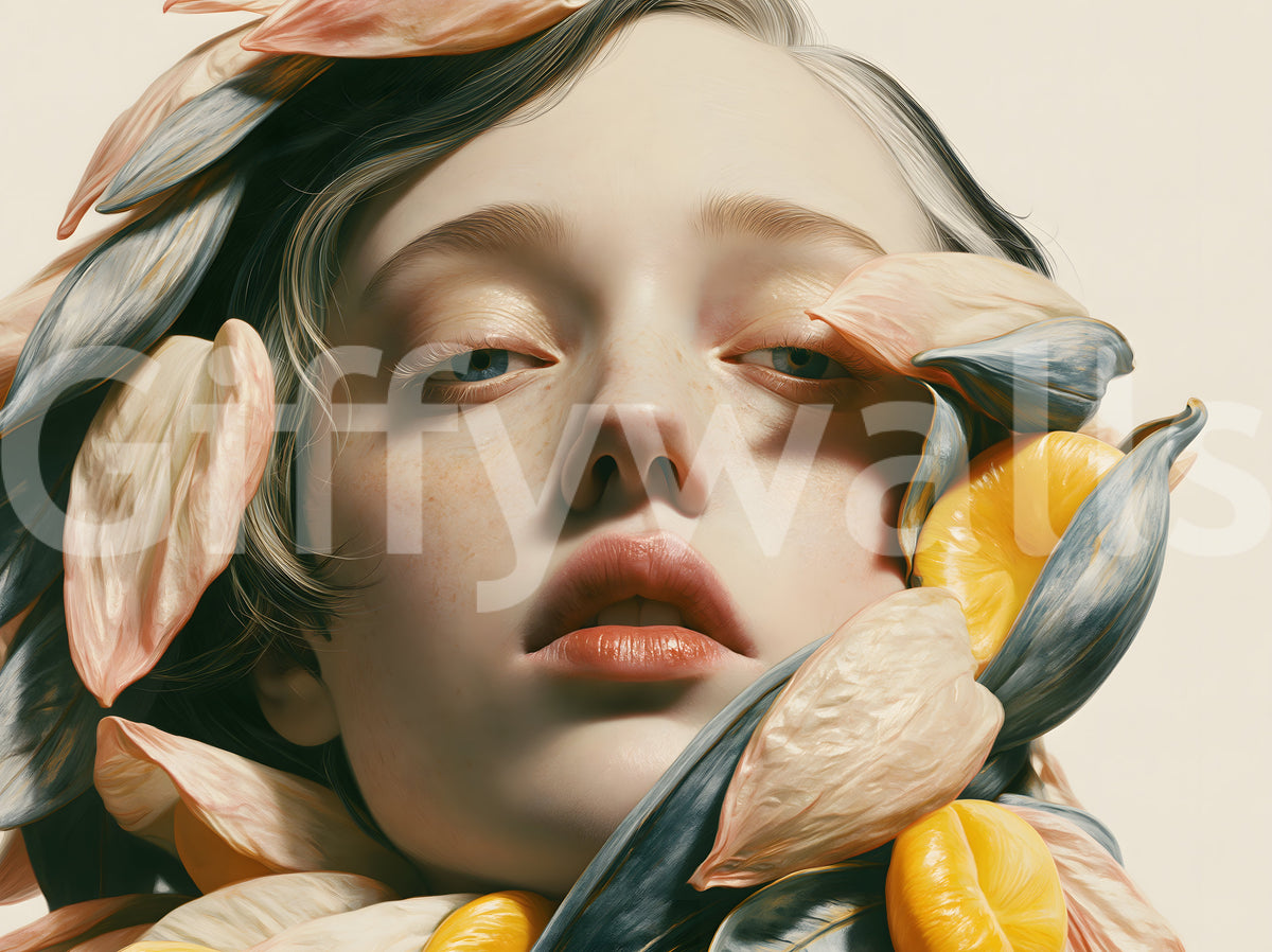 Botanical Portrait Study Wall Mural