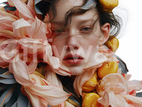 Ethereal Floral Portrait Wall Mural
