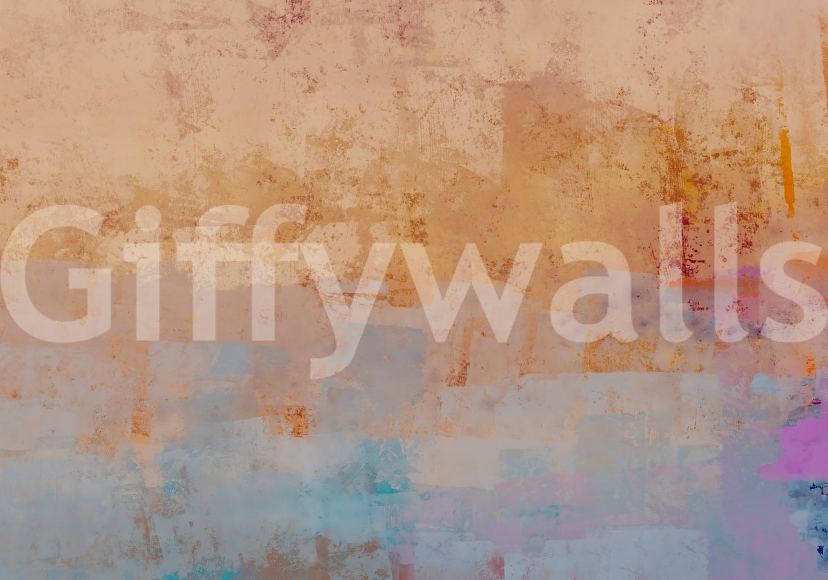 Sunset Horizon Brushstrokes Wall Mural