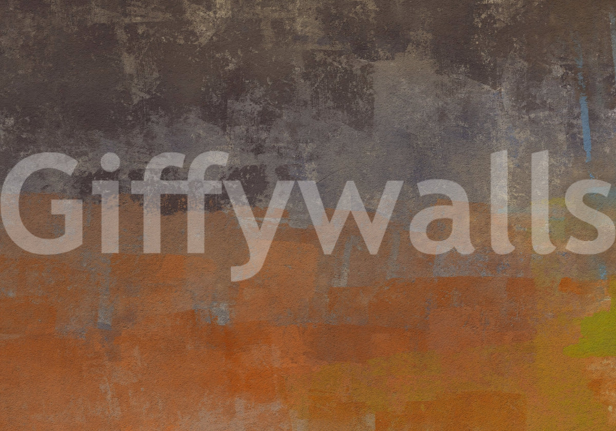 Abstract Layers of Ochre Wall Mural