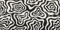Organic Monochrome Swirls Wall Mural