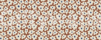 Retro Cream and Rust Floral Bloom Pattern Wall Mural