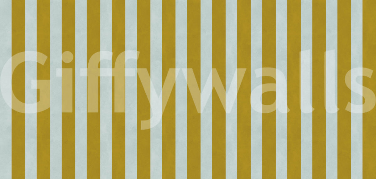 Ochre and Sage Vertical Stripe Wall Mural