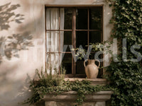 Rustic Ivy Framed Window Wall Mural