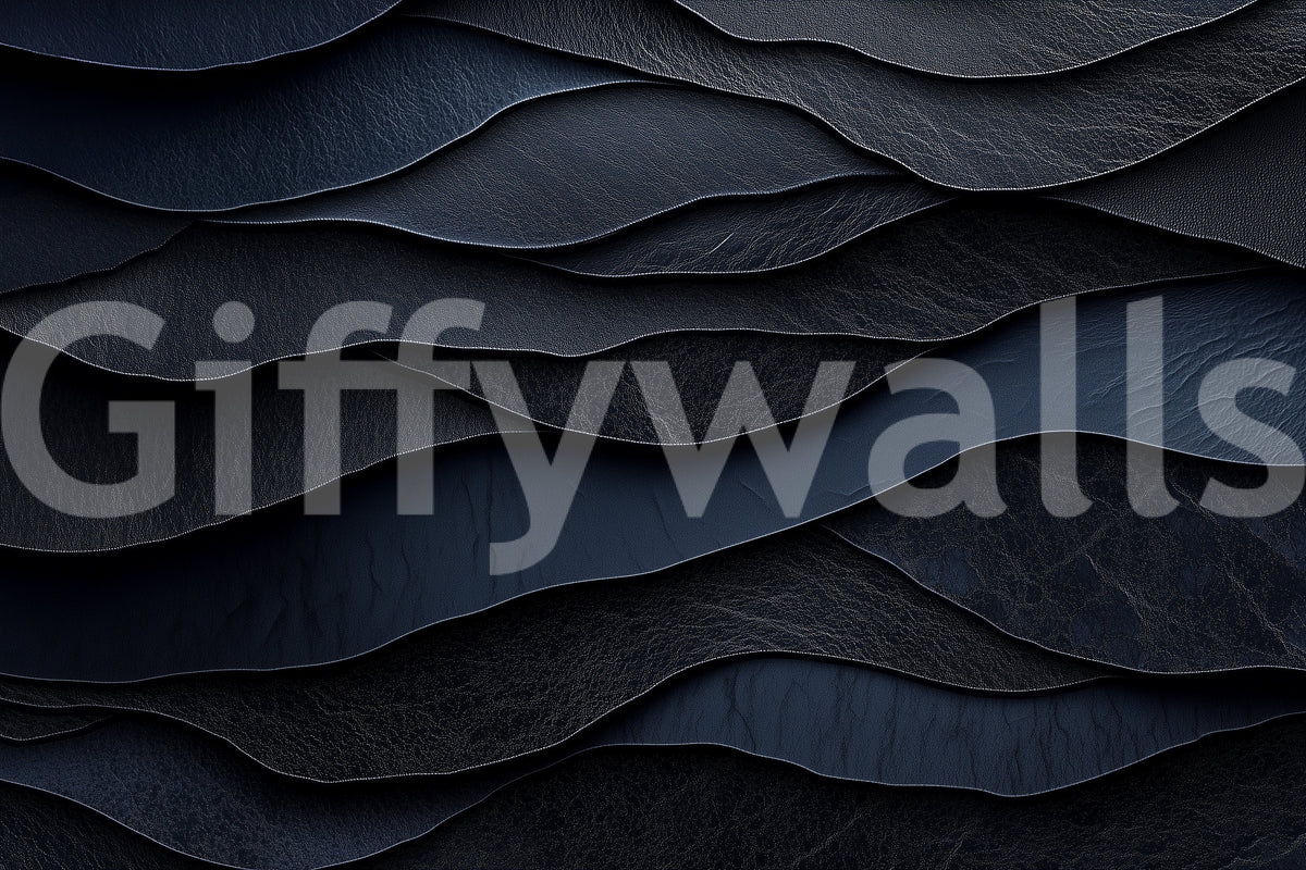 Dark Midnight  Leather Layers Wall Mural