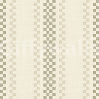 Ticking Checker Stripes - Sage & Cream Wallpaper⁠
