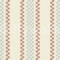Ticking Checker Stripes - Watery & Terracotta Wallpaper⁠
