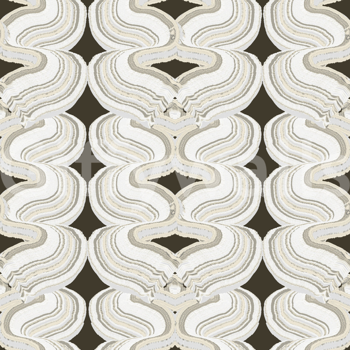 Modern Geometric Ribbon Waves Wallpaper⁠