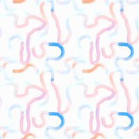 Soft Pastel Ribbon Swirls Wallpaper⁠