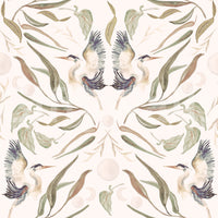 Blue Herons White Wallpaper⁠