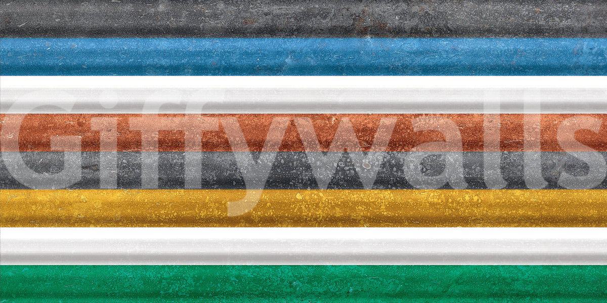 Multicolor Textured Horizontal Stripe Wallpaper Wall Mural