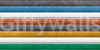 Multicolor Textured Horizontal Stripe Wallpaper Wall Mural