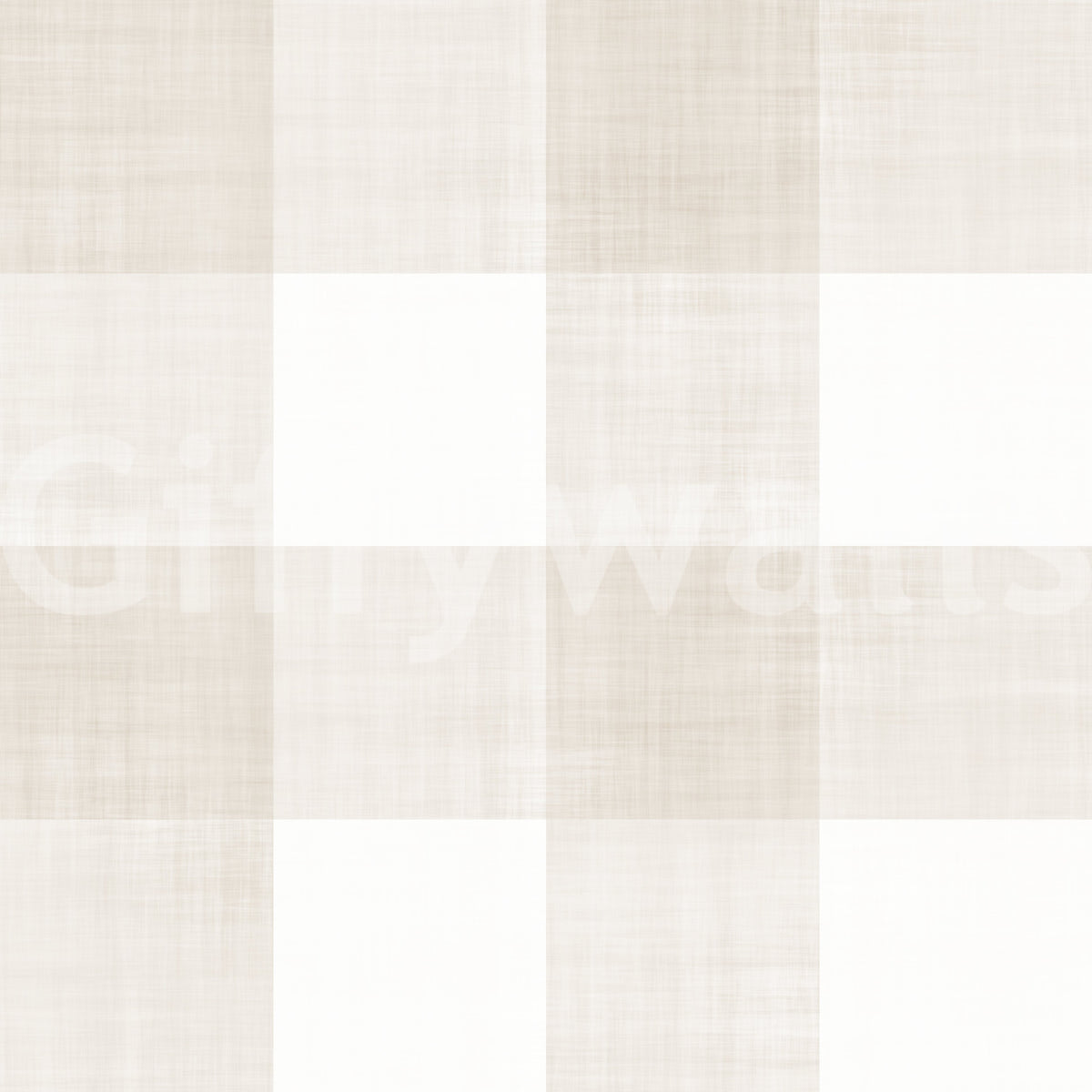 Beige Gingham Plaid Linen Look Texture Wallpaper⁠