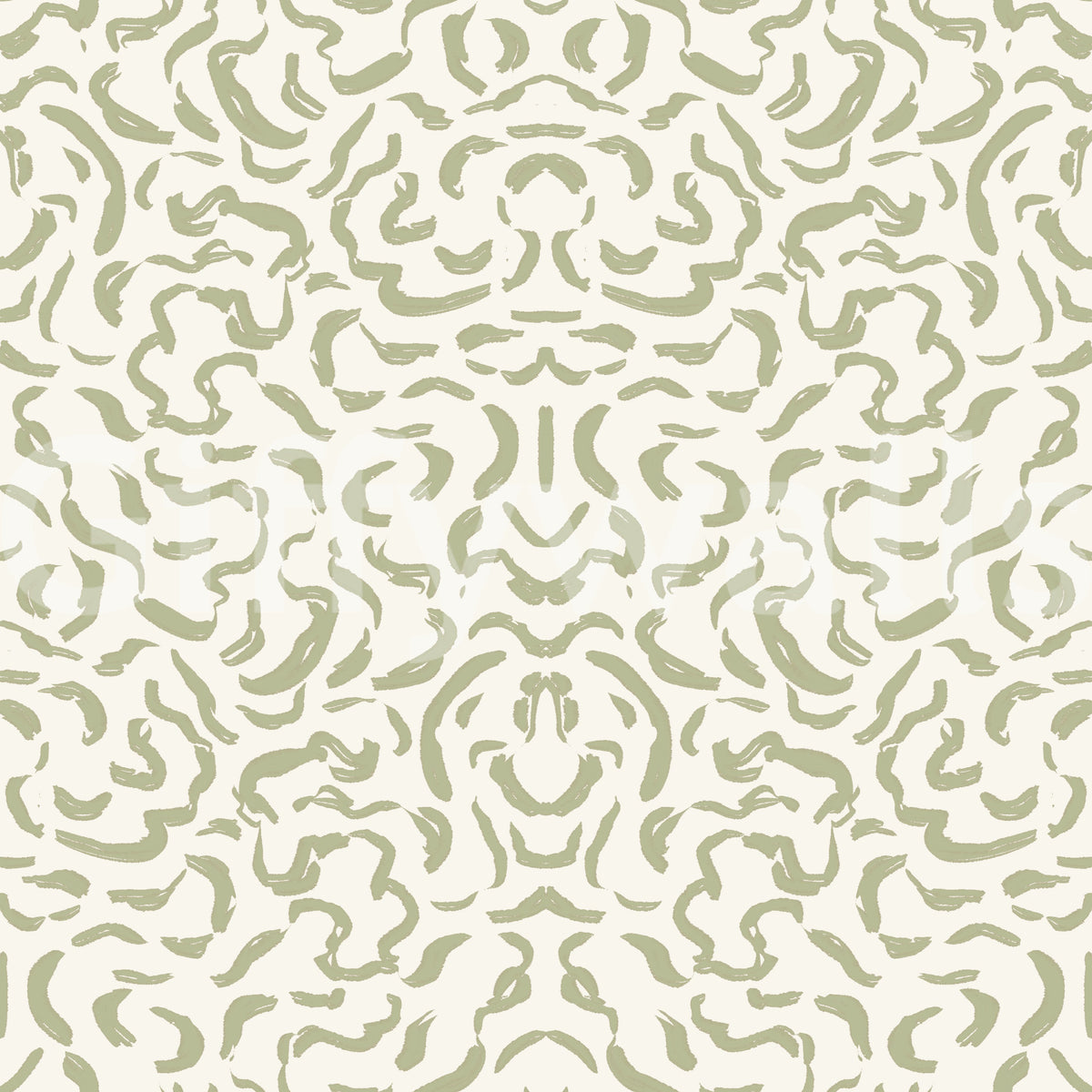 Minimalist Sage Brushstroke Lines Wallpaper⁠