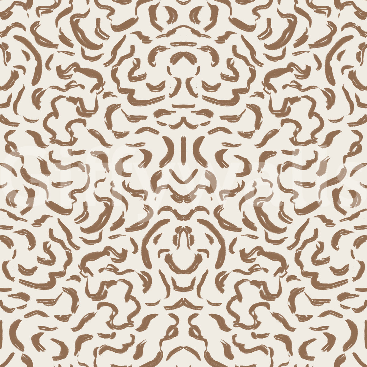 Abstract Umber Swirls Wallpaper⁠
