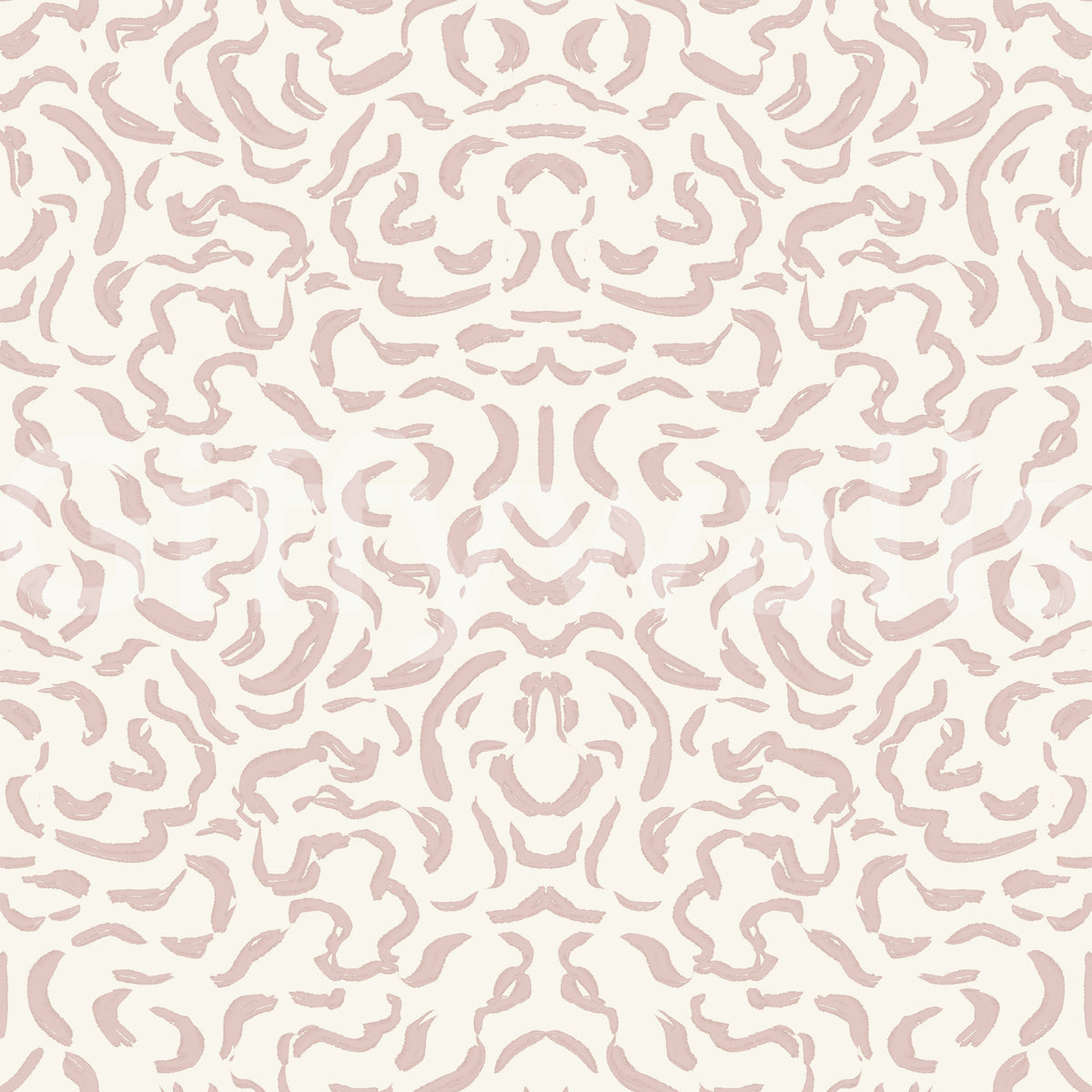 Abstract Blush Rhythmic Flourish Wallpaper⁠