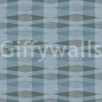 Coastal Blue Geometric Stripe Wallpaper⁠