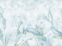 Soft Light Blue Botanical Wall Mural Wall Mural