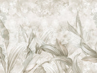 Sage Green Botanical Leaf Wall Mural Wall Mural